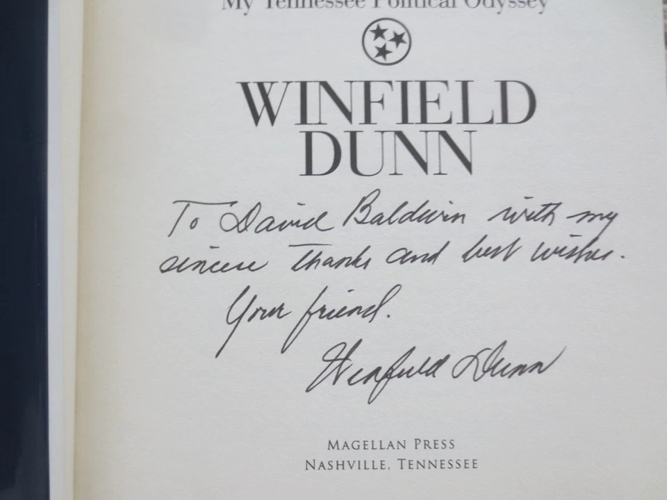 From a Standing Start SIGNED Gov Winfield Dunn, Republican Tennessee Mississippi - Image 2 of 4
