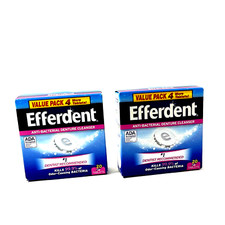 Efferdent Anti Bacterial Denture Cleaner Essential Clean 20 ct Tablets 2 Boxes
