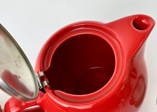 Bee House Teapot with Diffuser Ceramic 23oz Red - Picture 7 of 10