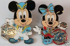 Tokyo Disney Resort Game Prize Pin TDS 15th Anniversary Mickey Minnie Set TDR