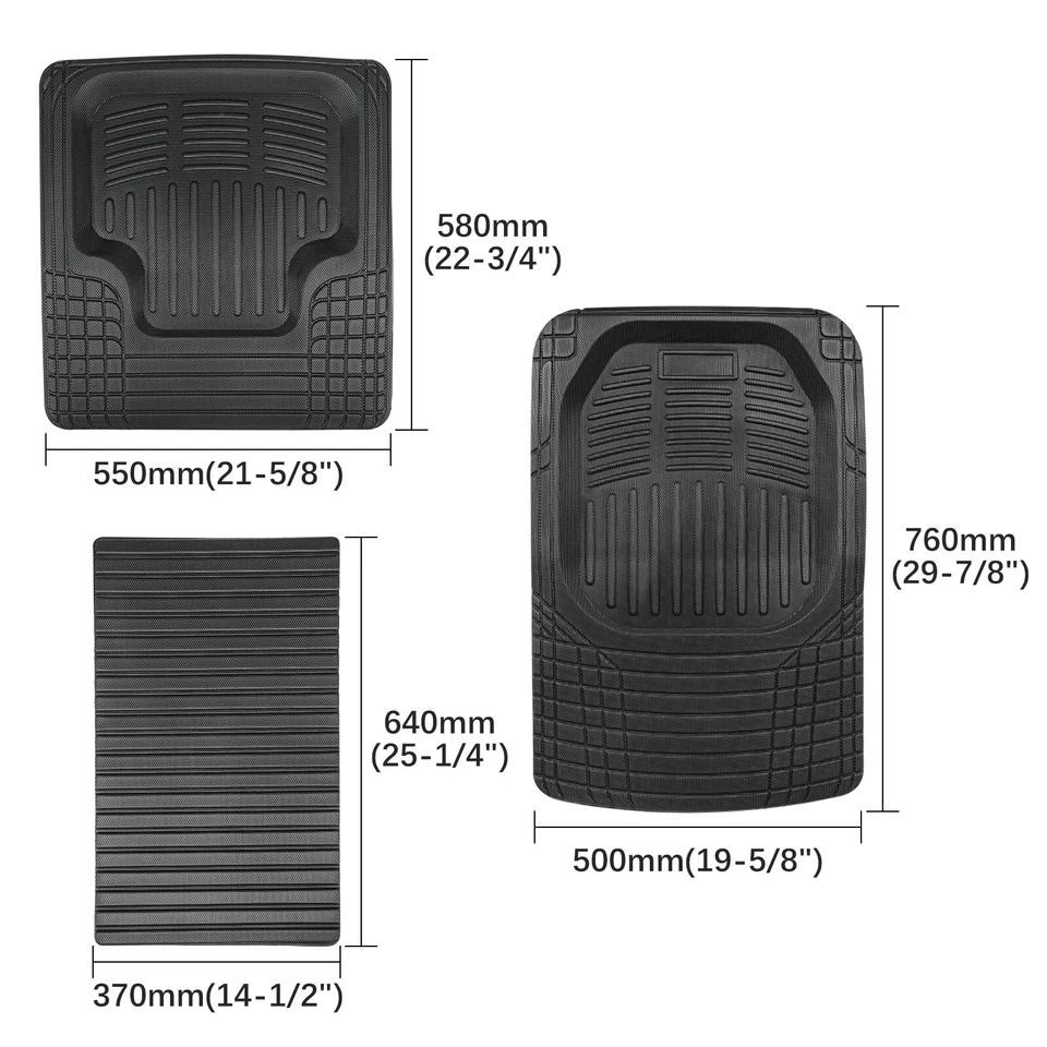 5 PCS For Alfa Romeo Giulia Stelvio 2017-2024 Full Set Car Floor Mat All Weather - Image 2 of 4
