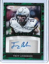 Troy Andersen 2022 SAGE Artistry Green RC Auto Montana State Anderson Falcons