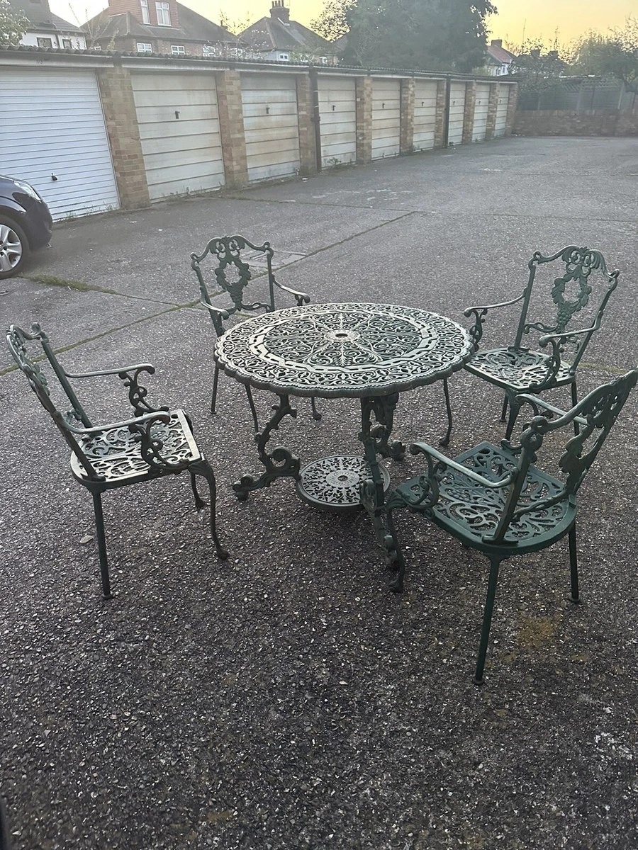 Vintage Coalbrookdale style victorian cast iron garden table And