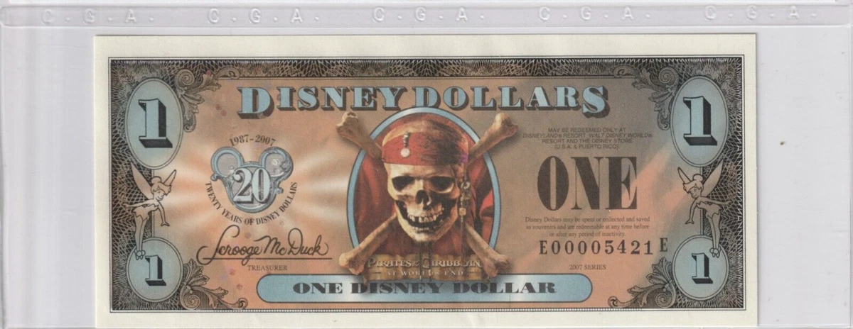 レア 1987年 DisneyDollars カリフォルニア A レア 1987年