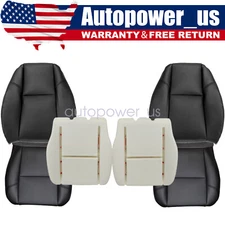 For 2007-2014 GMC Yukon Sierra Driver / Passenger Bottom / Top Seat Cover Black