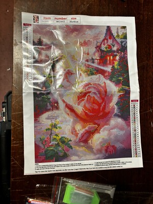 Diamond Painting With Beads | 30 X 40 cm | Rose 4D | DIY Kit | Crafts 12 X 16 In
