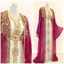 SALE New Moroccan Dubai Kaftans Farasha Abaya Dress Very Fancy Long Gowns SE 501