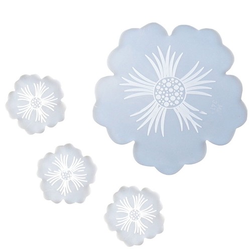 4 pezzi stampo in silicone a forma di fiore decorazione stampo tazza tappetino fai da te arte tazza tappetino stampo - Foto 2 di 12