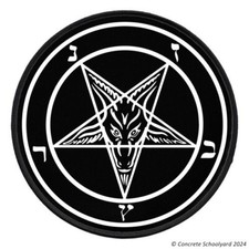 Large Pentagram Patch Jacket Back Patch Up to 25.4cm, Baphomet, Devil Demon