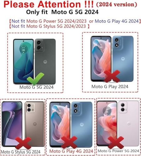 Für Motorola Moto G 5G 2024 (XT2417) Hülle Einbau Displayschutzfolie Handyhülle - Bild 8 von 38