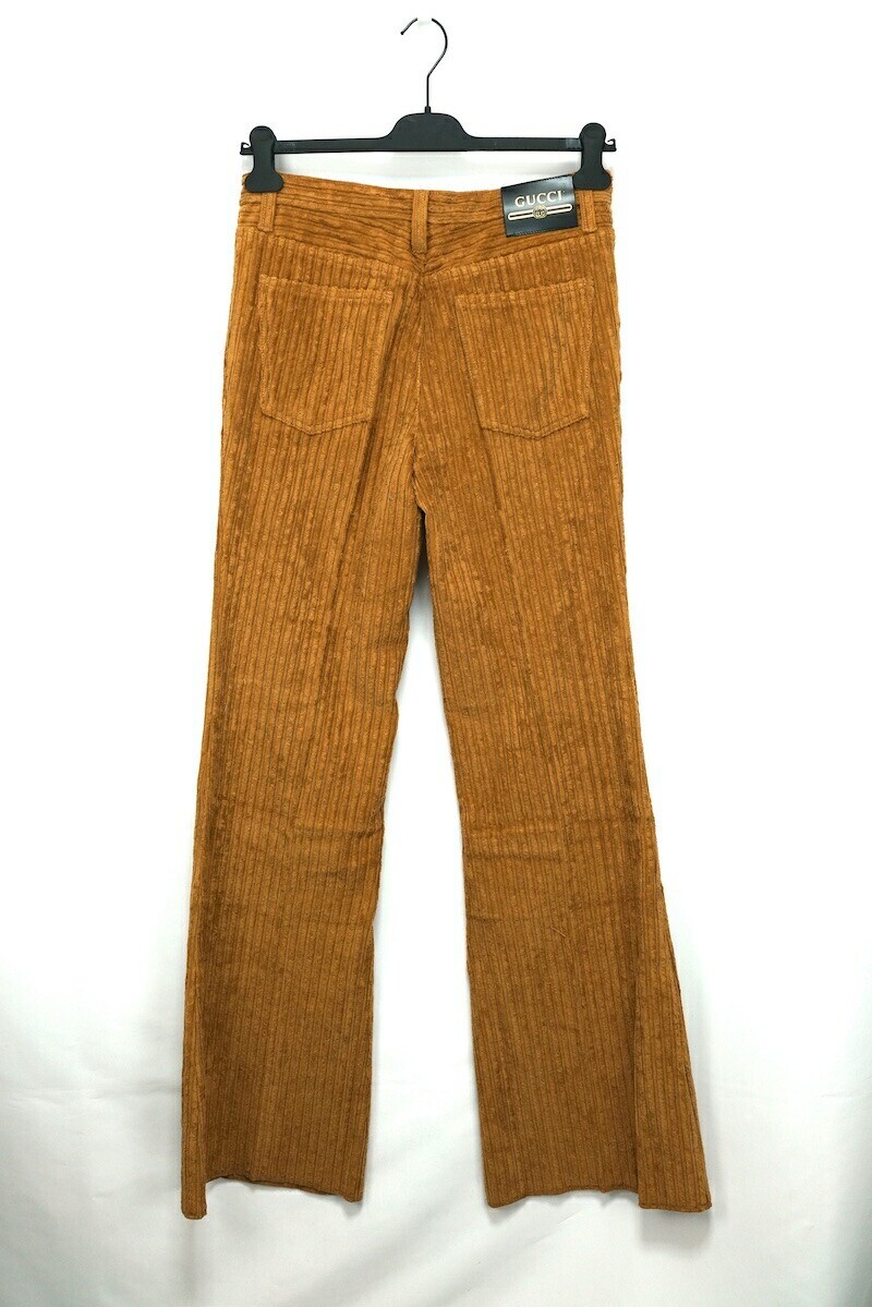 GUCCI コーデュロイパンツ オレンジ/サイズ10 GUCCI Corduroy Flare pants Camel 626489 cotton size:32 Rank