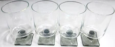 Vintage Federal Glass Water Goblets SET OF 4 Nordic Midnight 5 1/4" Tall