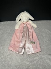 Bunnies By The Bay Best Friends Indeed Bunny Lovey Satin Plush Security Blanket