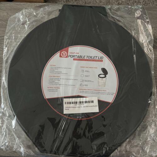 72 HRS Premium Portable Camping Toilet Seat with Lid for Camping, (No Bucket)