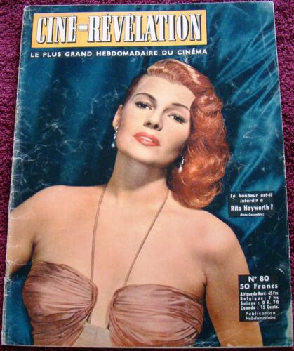 RITA HAYWORTH COVER for Cine-Rev. (10/13/55) movies Gable Grable J. Stewart - Picture 2 of 7
