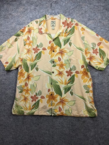 Montego Mon Shirt Mens XL Multicolor Floral Silk Hawaiian Camp Short Sleeve - Picture 14 of 14