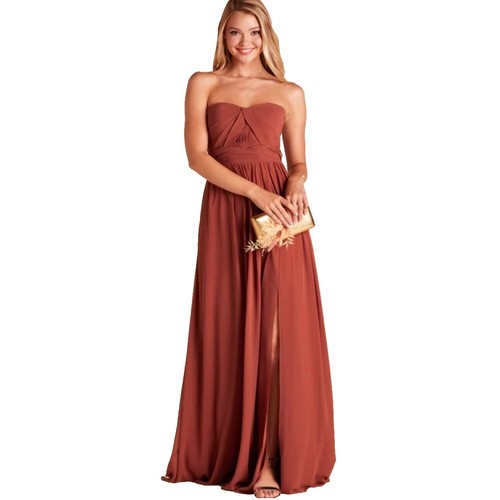 jjshouse burgundy bridesmaid dresses Plus Size One-Shoulder Burgundy Jersey Slit Bridesmaid Prom Dress