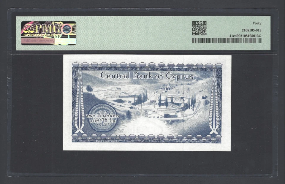 Cyprus 250 Mils 1-6-1982 P41c Extremely Fine - Image 2 of 2