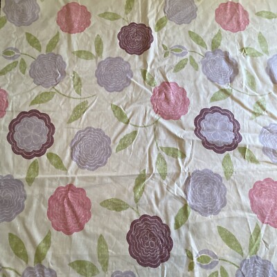 Osborne & Little Fabric Linen Blend Floral Eranthe Over 1 Yard x 42'' Pinks Flax