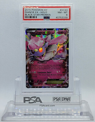 POKEMON BLACK STAR PROMO DIANCIE EX #XY43 HOLO FOIL CARD PSA 8 NM