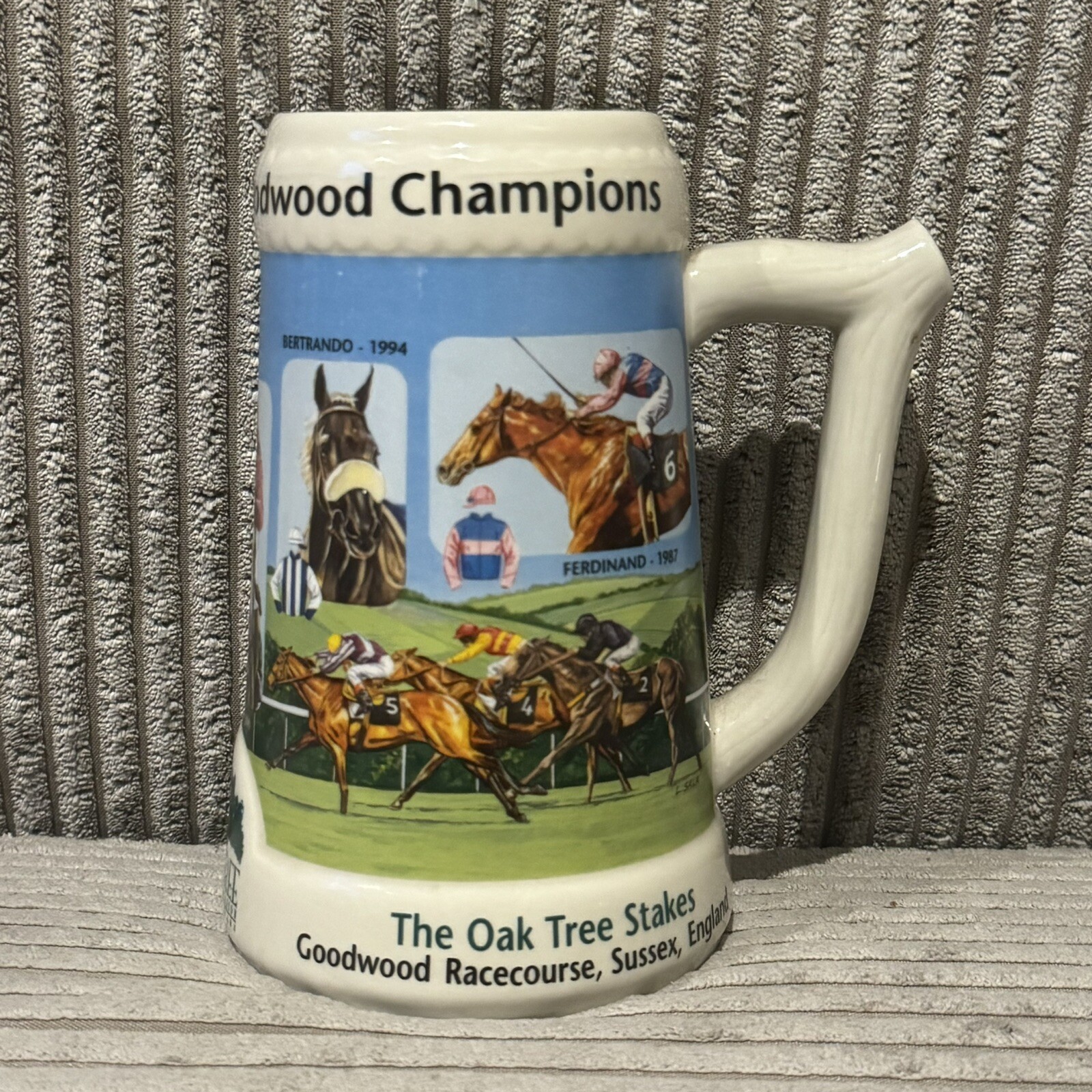 2001 Limited Edition Oak Tree Salutes Goodwood Santa Anita Park Beer Stein