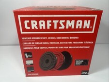 Craftsman Powered Scrubber Brush Set (CMCPSMHB) - 3 brushes - Soft/Medium/Hard