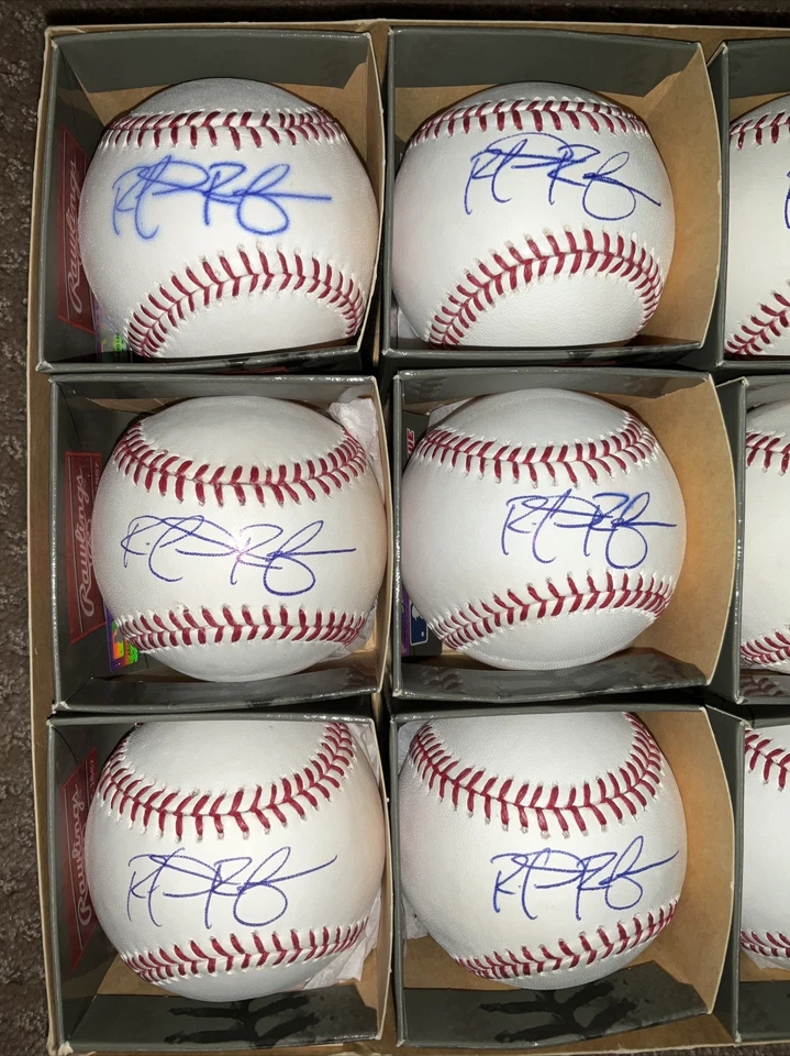 Auténtico autógrafo de béisbol Rob Refsnyder firmado por Rawlings DOCENA OMLB PSA Foto 3 de 4