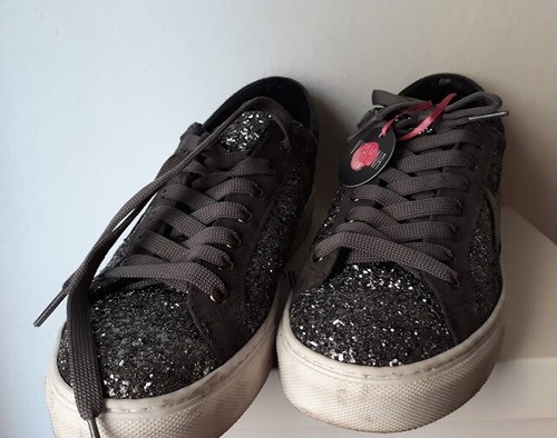 SNEAKERS DONNA VITAMINA TU BASSE GLITTER GRIGIO SCURO N. 41 COME NUOVE  ORIGINALI | eBay