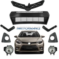 Upper Grille Lower Bumper Grill + Fog Light L...