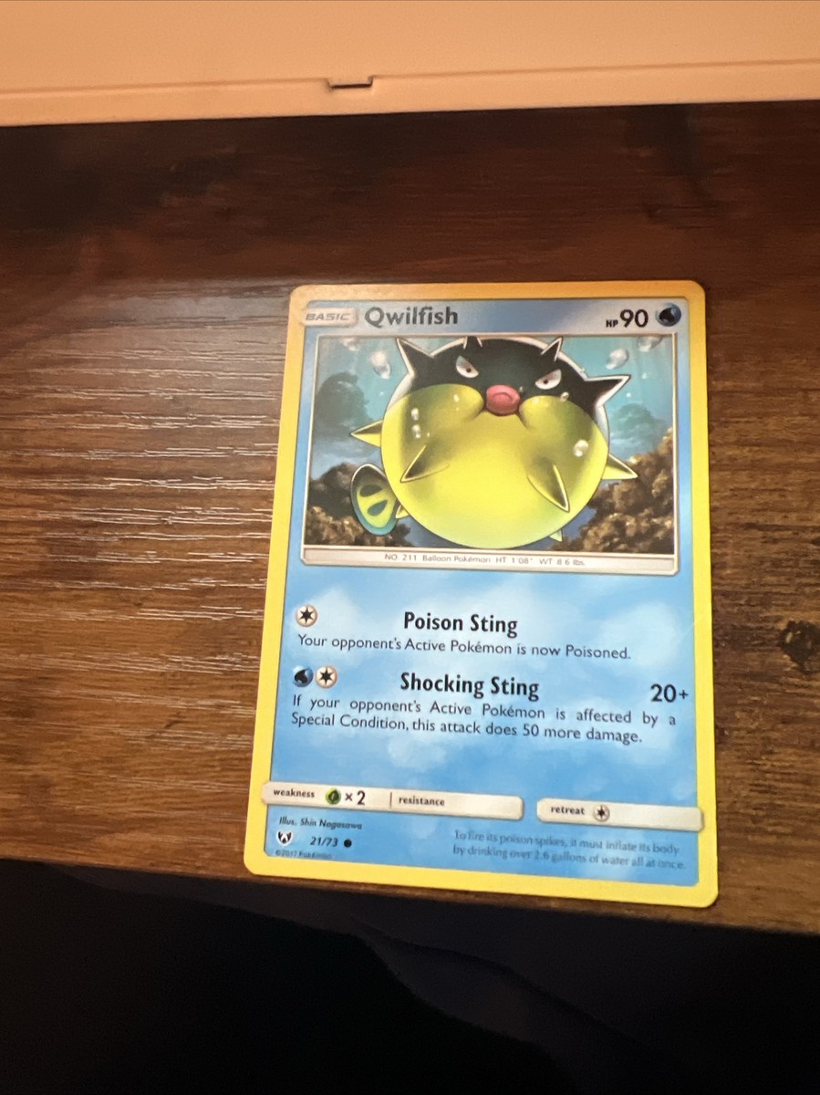 qwilfish pokemon card value POKEMON Trading Card Basic Qwilfish HP90 21/73 2017