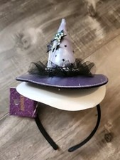 Witches Hat Headband Small Halloween Decorations Child Miss Purple/black