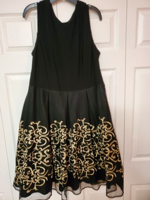 black and gold dress size 18