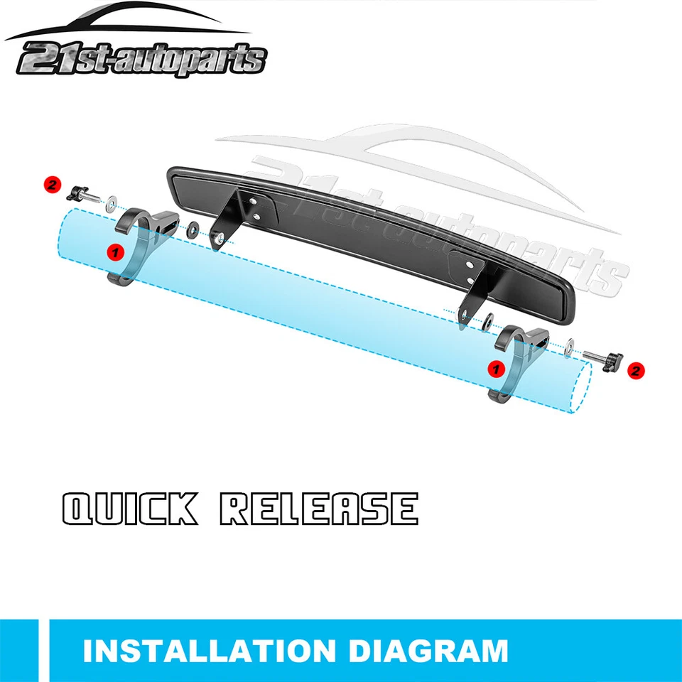 Espejo retrovisor central de liberación rápida de 15" para Can-Am Maverick X3 Commander Max Foto 2 de 4