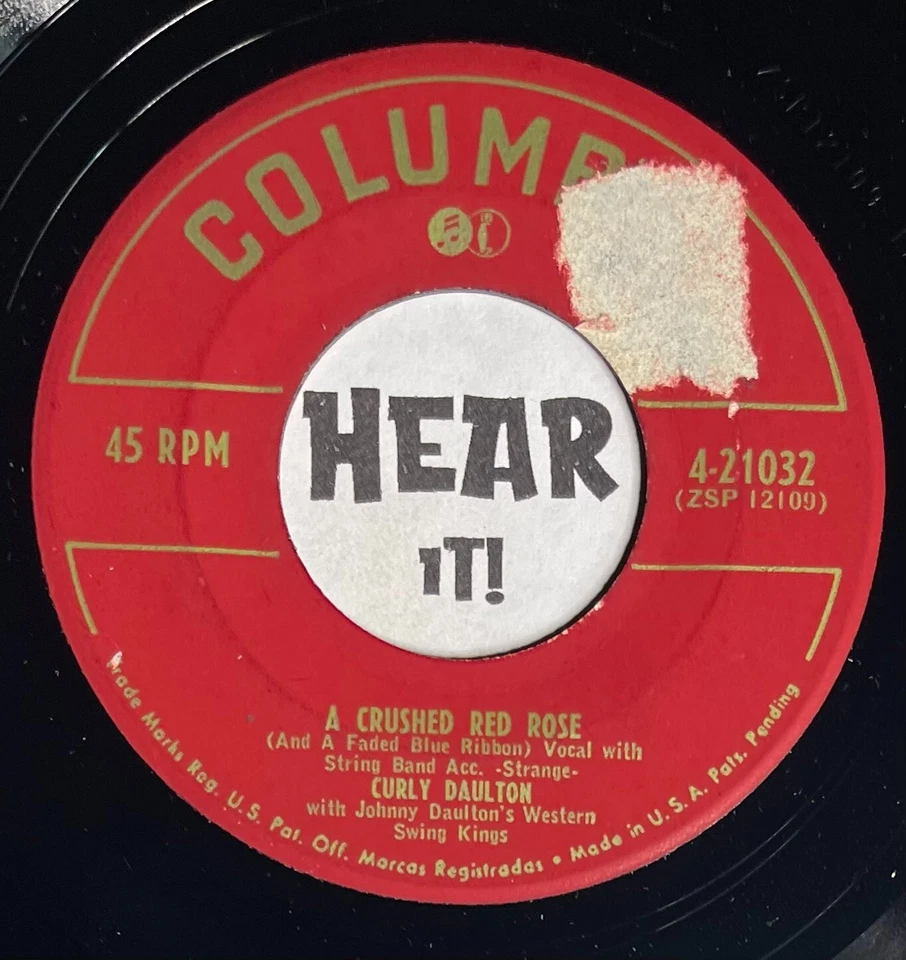 50s Hillbilly 45 CURLEY DAULTON I Didnt Mean To Be Mean / Red Rose COLUMBIA hear Foto 2 de 2