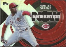 2022 Topps Update HUNTER GREENE Generation Now Foil Insert Reds Rookie RC #GN-64