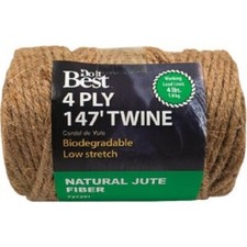  2 -Do it Best 4-Ply x 147 Ft. Brown Jute Biodegradable String Twine 737291