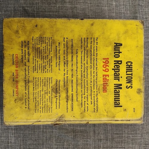 Chilton's 1969 Auto Repair Manual American Cars 1961-1969 +Volkswagen - Picture 2 of 23