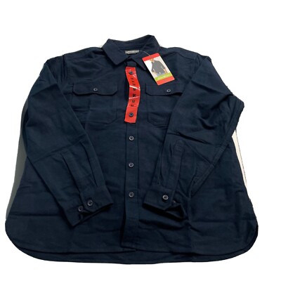 Chemise Habillée Eddie Bauer Manches Longues – Bleu Clair – Coton – Taille Large (coupe Big & Tall)