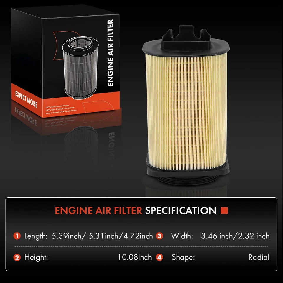 Filtro de aire del motor 2 piezas para Mercedes-Benz W212 W213 E200 X253 GLC250 INFINITI Q50 Foto 2 de 4