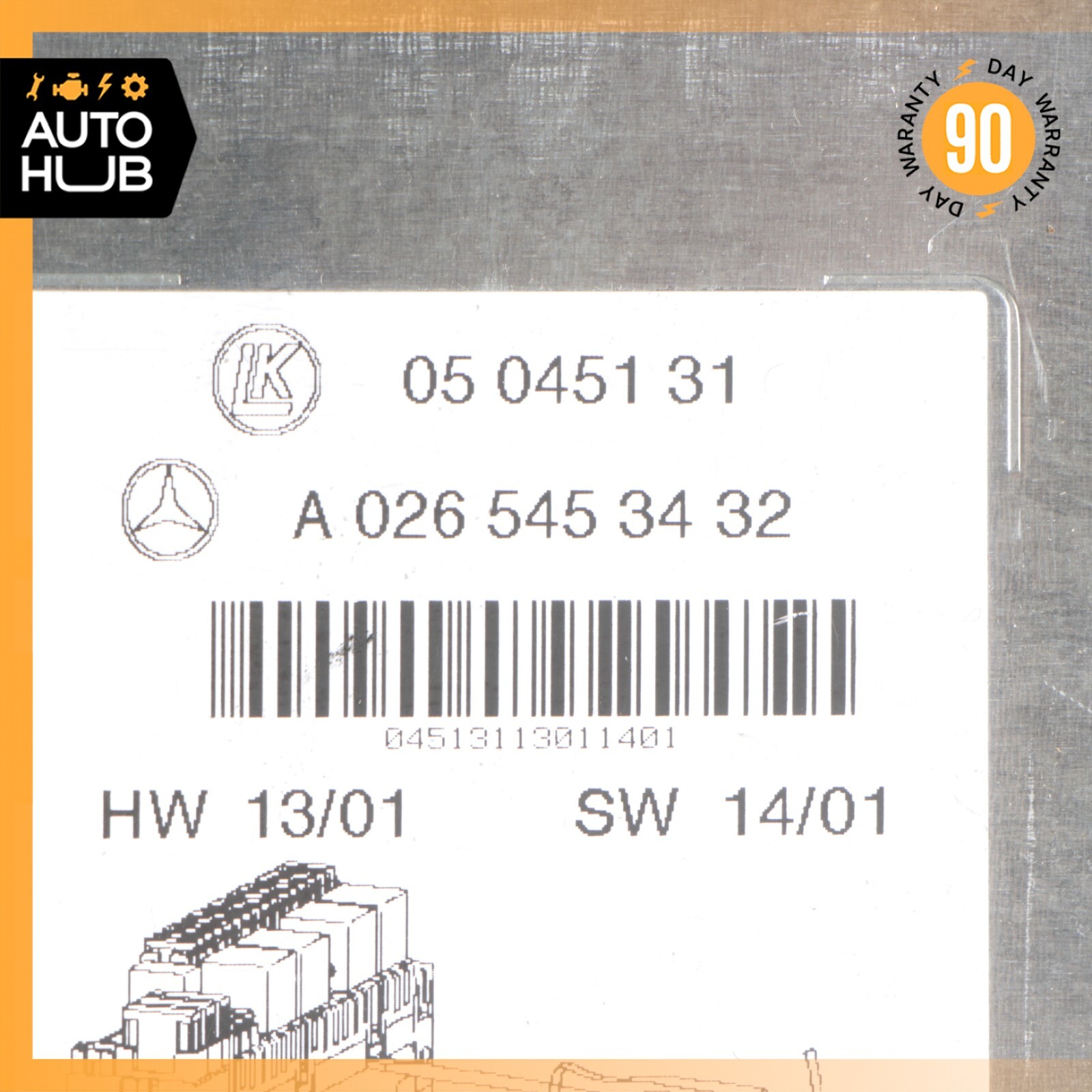 03-12 Mercedes R230 SL500 SL55 AMG SL550 Rear SAM Fuse Box Relay Module OEM 72k