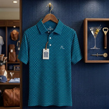 NEW Rhoback The Four Leaf Men's Short Sleeve Performance Polo