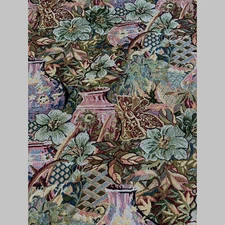 Vintage Tapestry Upholstery Fabric Floral Vases Brocade Jacquard Maximalist BTY