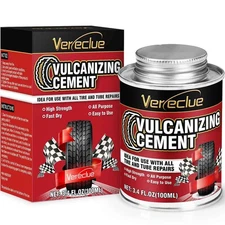 Chemical Vulcanizing Cement 3.4FL.Oz All Purpose Tire Repair Rubber Glue Dry ...