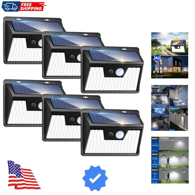 #ad #ad Solar Lights Outdoor Motion Sensor 6 Pack 140 LED Solar Powered Fence Light ... $36.79