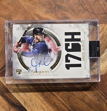 Ozzie Albies 2018 Topps Luminaries Hit Kings Game-Used Jersey Rookie Auto 10/10