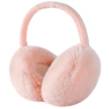 Ear Muffs for Winter Women - Adjustable Earmuffs for Women Winter Foldable Pink
