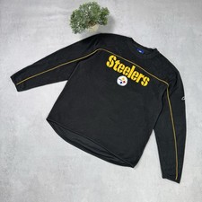 Pittsburgh Steelers Reebok 2000s Pullover Sweatshirt - Black Size L