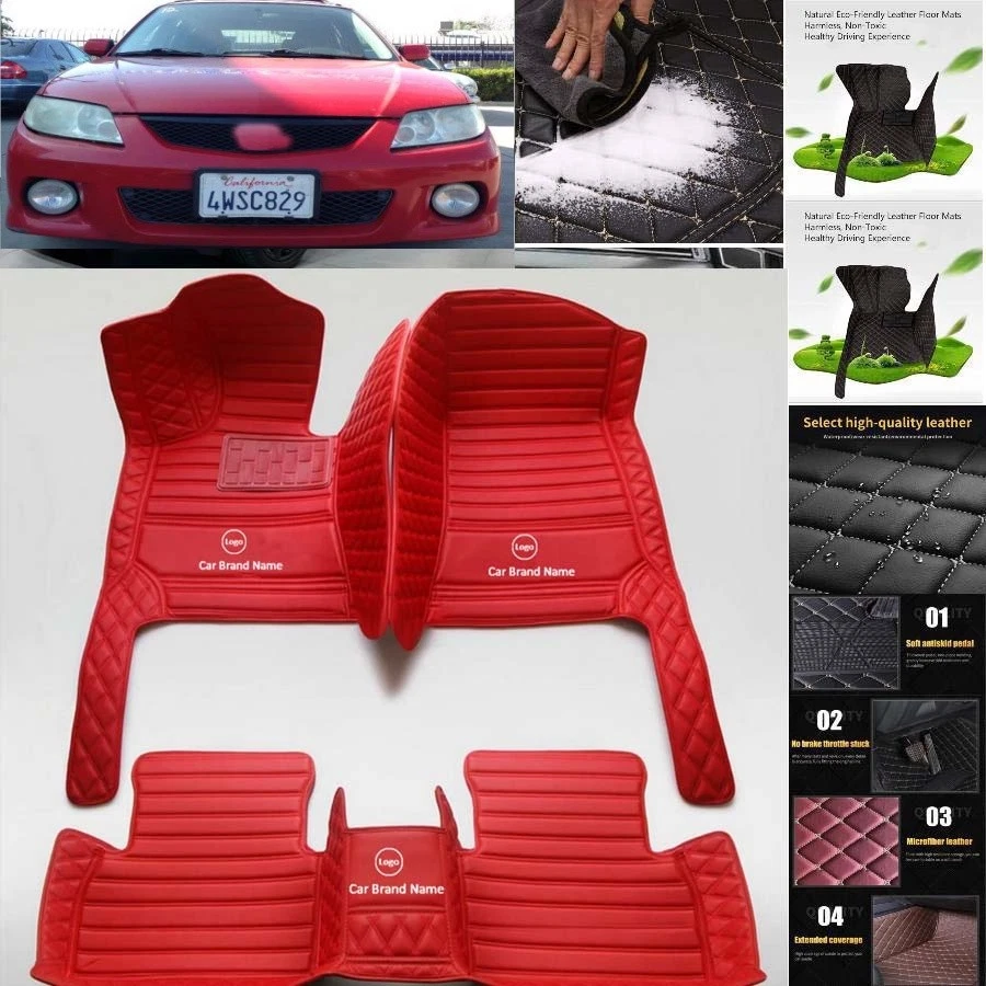 For Mazda Protege5 Car Floor Mats Custom Luxury Front & Rear Auto Carpets Liners - Image 2 of 4