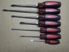 Craftsman Tools USA PROFESSIONAL 7pc Flat Slotted Blade Screwdriver Set Lot