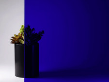 Etched Glass Sheets - 63" x 83" x 7/32" - Imera Cobalt Blue